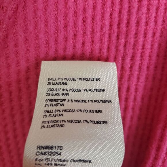 Anthropologie Pilcro Ruffle Sleeve Waffle Knit Sweater Size Medium - Picture 8 of 8